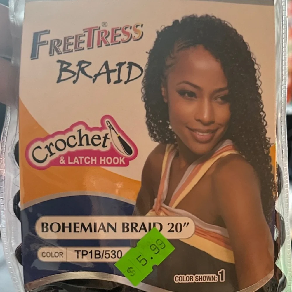 FreeTress 20” Braid Bohemian Crochet Hair - Black/Red (TP1B/530)